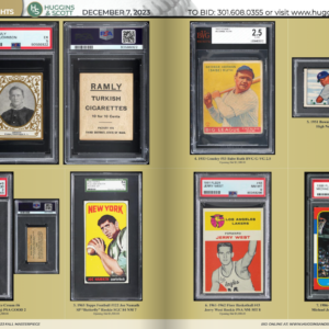 Vintage Sports Cards and Notre Dame Memorabilia Take the Spotlight in Huggins & Scott’s Fall Auction