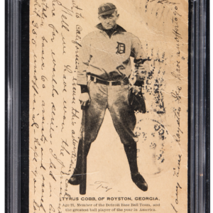 Rare Ty Cobb Rookie Card with Handwritten Message