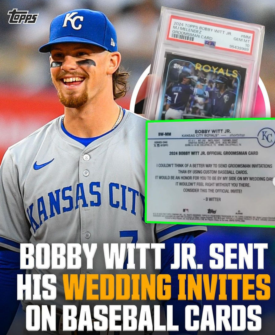 Bobby Witt Jr.’s Baseball Card Wedding Invitations