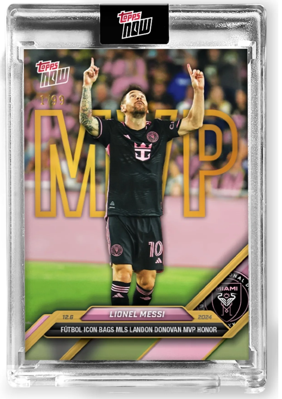 Lionel Messi Named 2024 MLS MVP, Topps Now Card Sells Out