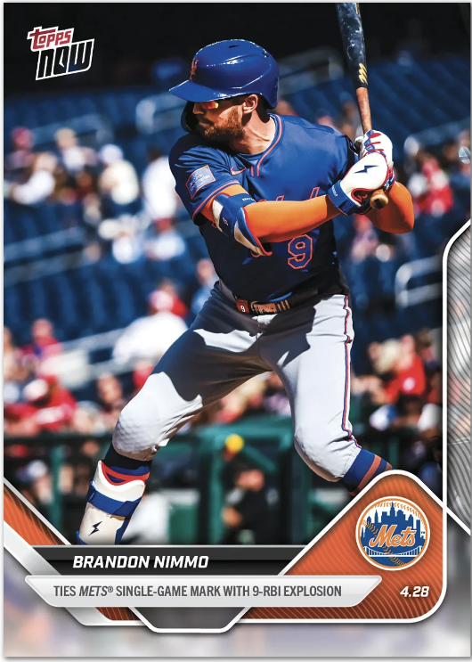 Topps NOW Captures Brandon Nimmo’s Electrifying Performance with Card