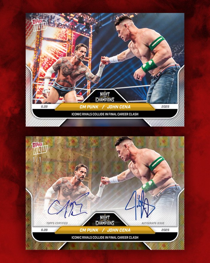 Wrestling Rivals Join Forces for Unique Dual Autograph Card