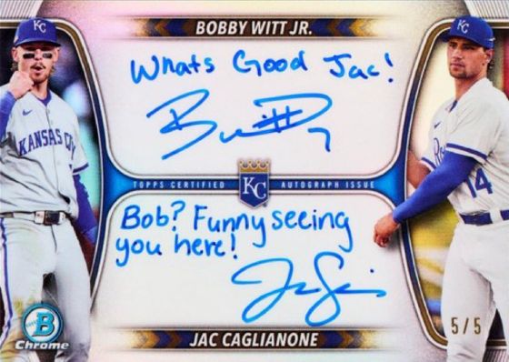 Witt and Caglianone Redefine Baseball Cards with Humor and Heart